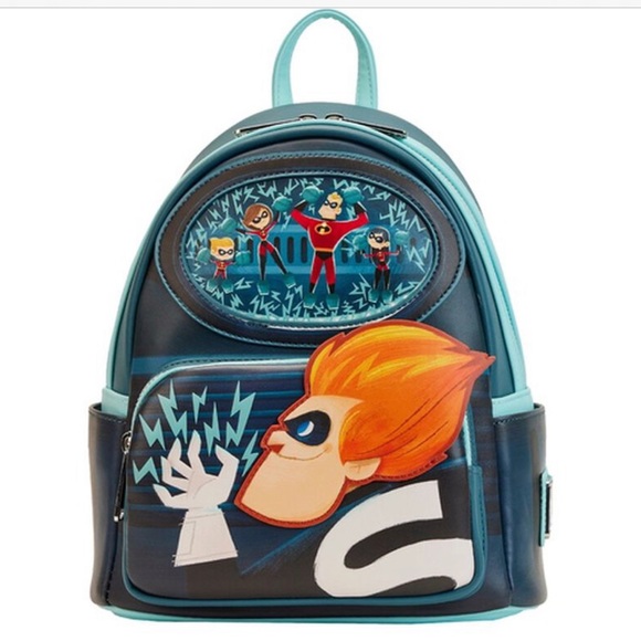 NWT - Loungefly PIXAR The Incredibles Syndrome Glow Mini Backpack main image 3